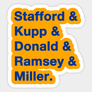 2021 LA Rams Blue Sticker